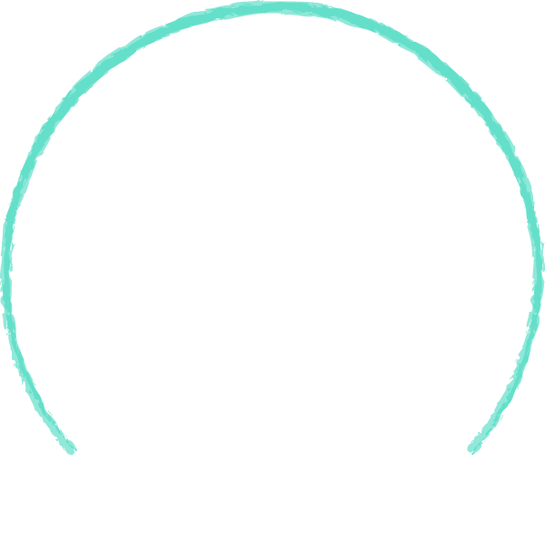 White icon of a scalpel pointing down toward a dotted line. The icon has a teal circular border.